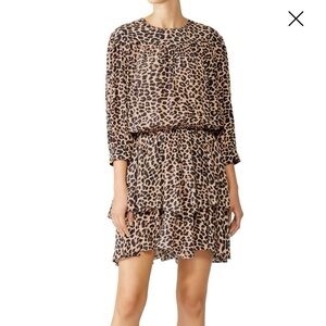 Zadig & Voltaire Animal Print Long Sleeve Dress